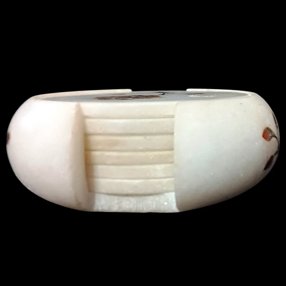 Pietra Dura Gemstone Marble Coasters Inlaid Floral Lapis Abalone‎ Semi Precious